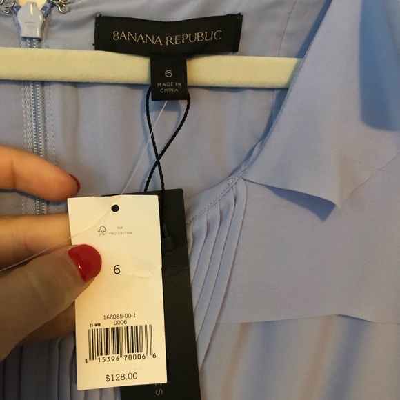 Banana Repulic Flutter Sleeve Pintuck Dress - Picture 7 of 10